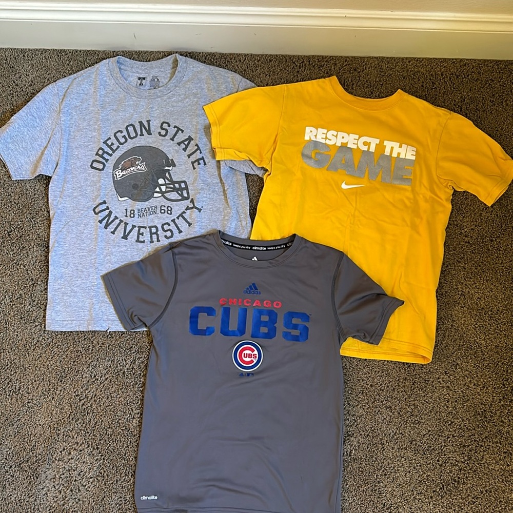 LOT of 3 Boys T-Shirts size Medium: Nike/Adidas